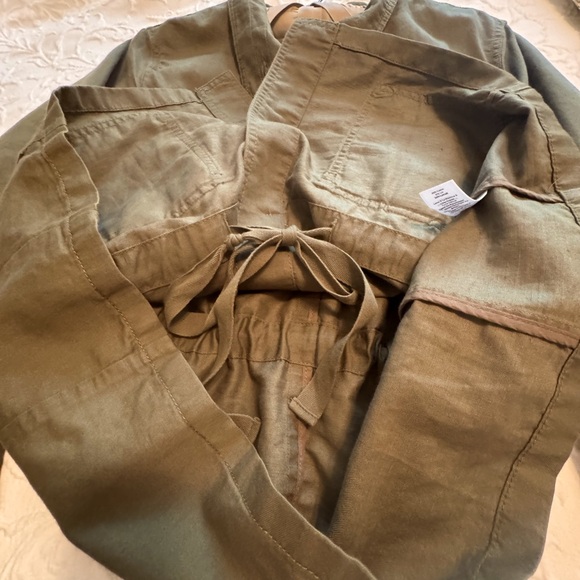 Talbots lightweight olive jacket. Size L - Picture 6 of 9